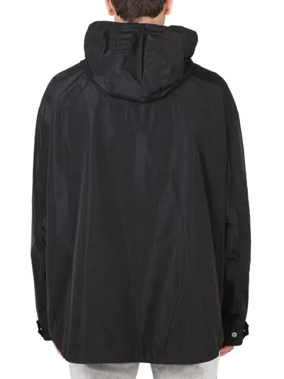 Balmain Men's Giacca Con Cappuccio In Black