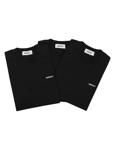 Ambush Cotton Logo T-shirt Round Neck In Black