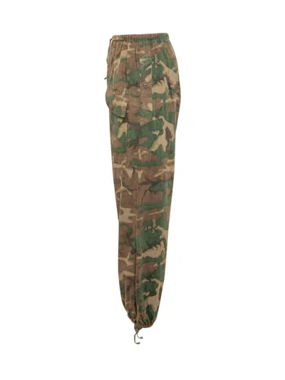 Givenchy Pantaloni Camouflage In Green