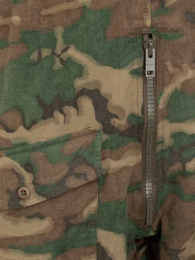 Givenchy Pantaloni Camouflage In Green