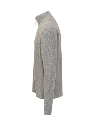Shop Jw Anderson Sweater With Zip In Grey
