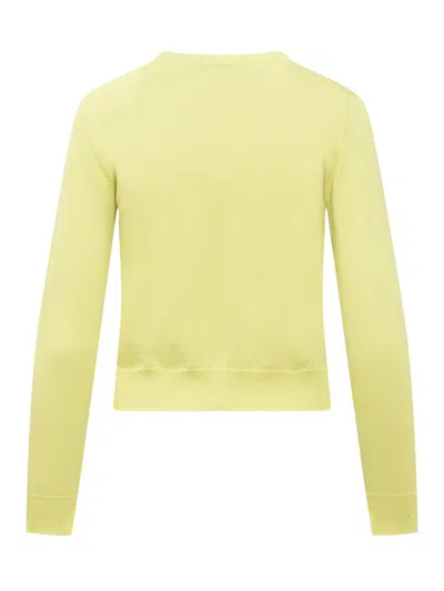 Jucca Classic Knit Cardigan In Yellow