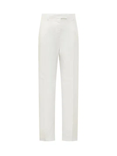 Ferragamo Cotton  Rubber Pants In White