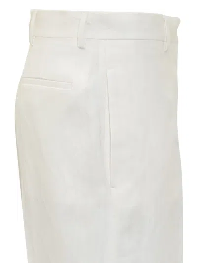 Ferragamo Cotton  Rubber Pants In White