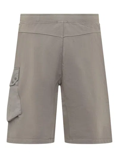 Ten C Shorts With Elastic Waistband In Grey