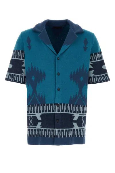 Alanui Camicia In Cotone Ricamato Uomo In Printed