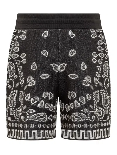 Alanui Short Jacquard Bandana In Black