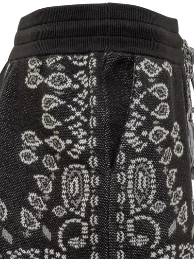 Alanui Short Jacquard Bandana In Black