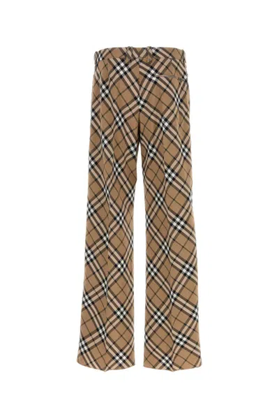 Burberry Embroidered Polyester Blend Pants For Men In Multicolor