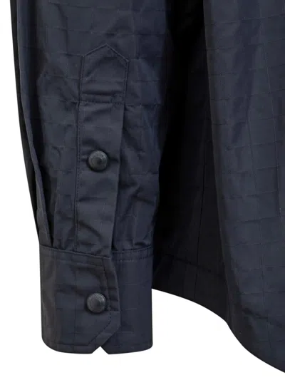 Thom Browne Oversize Shirt With Stitching In Blue