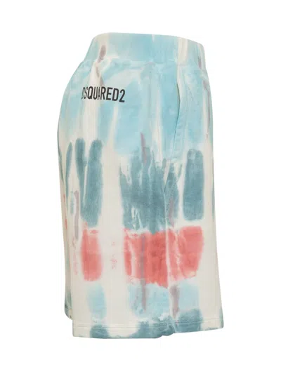 Dsquared2 Distressed-effect Cotton Shorts In White