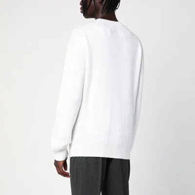 Zegna Oasi Beige Cashmere Jumper In White