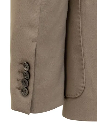 Ami Alexandre Mattiussi Ami Paris Wool And Viscose Blazer In Beige