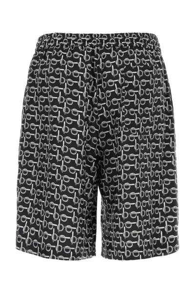 Burberry Printed Silk Bermuda Shorts In Printed