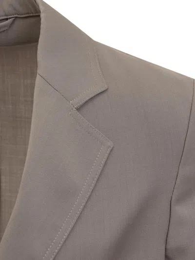 Covert Single-breasted Blazer In Grey