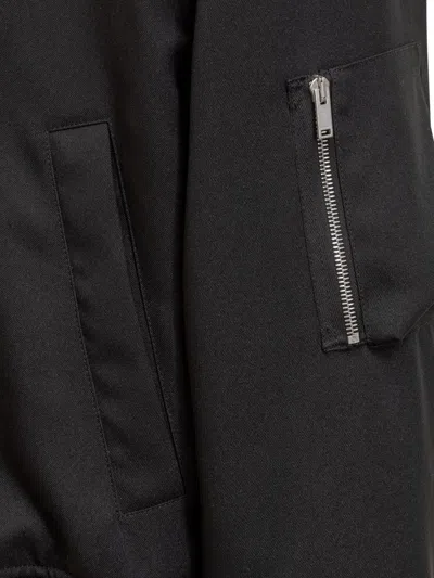 Jil Sander Zip-up Bomber Jacket In Black