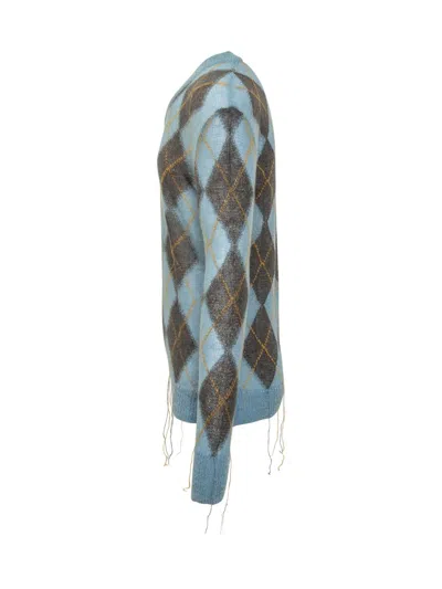Marni Argyle-intarsia Sweater In Blue