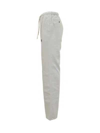Palm Angels Cotton Blend Track Pants With Logo In Grey