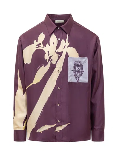 Pierre-louis Mascia Aloegots Floral-print Shirt In Purple