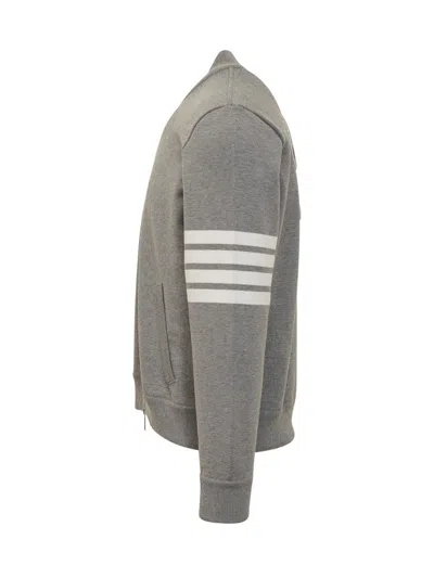 Thom Browne 4bar Crab Bomber In Grey