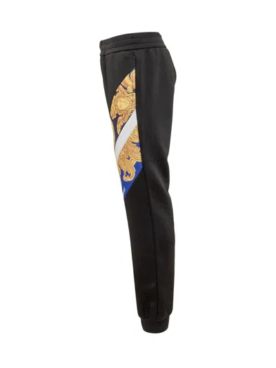 Shop Versace Baroque Trousers 660 In Black