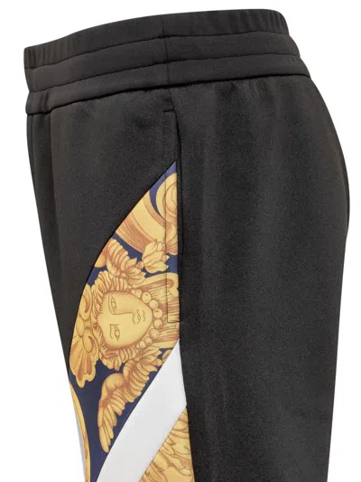 Versace Barocco Print Track Pants In Black