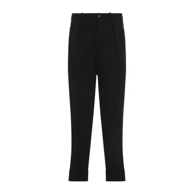 Ralph Lauren Purple Label Pintuck Jogger Pants In Black