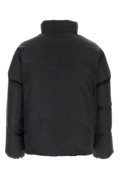 Burberry Nylon Down Jacket With Drawstring And Pockets In Black