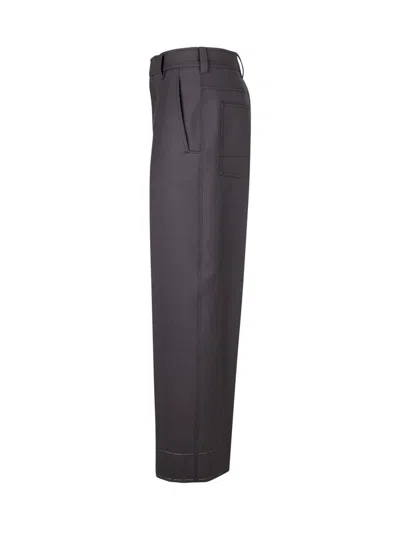 Zegna Wool-mohair Tailored Trousers In Grey