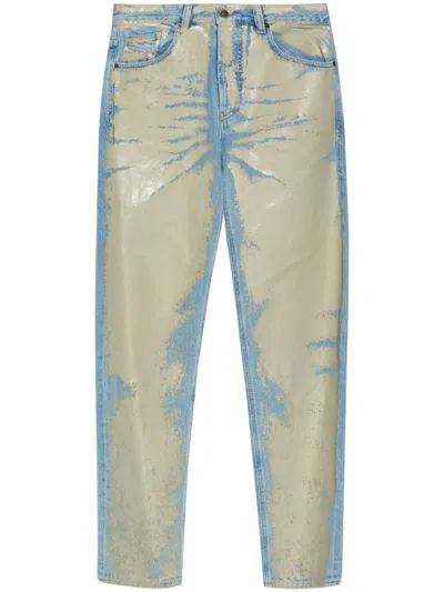 Diesel D-macs-fsf3 Denim Waist Jeans In Beige