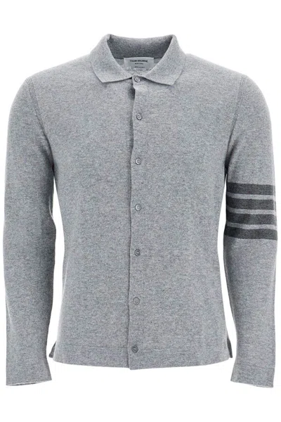 Thom Browne Cashmere Cardigan For Men In Grey