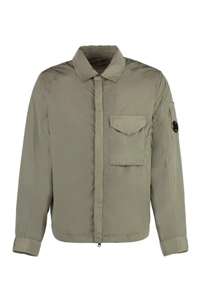 C.p. Company C.p.company Technical Fabric Overshirt In Green