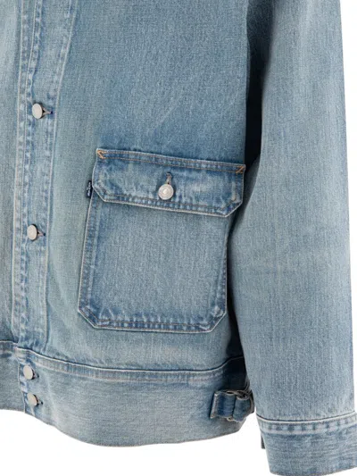 Levi's Embroidered-detail Denim Jacket In Blue