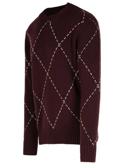 Eleventy Round Neck Sweater In Red
