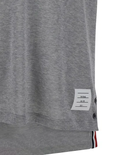 Thom Browne Grey Short Sleeve Crew Neck T-shirt In Cotton Man In Grey
