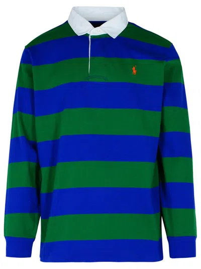 Polo Ralph Lauren Rugby Stripes Polo Shirt In Green