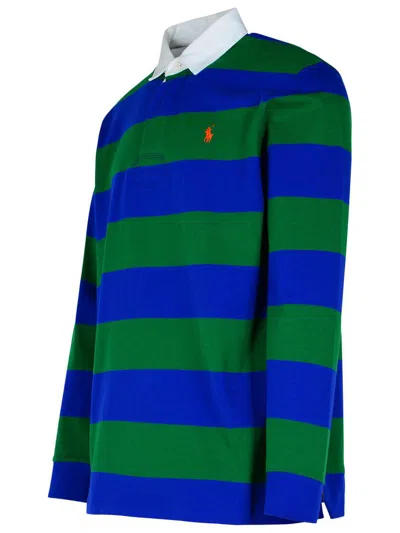 Polo Ralph Lauren Rugby Stripes Polo Shirt In Green