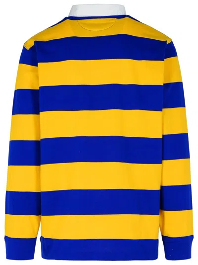 Polo Ralph Lauren The Iconic Rugby Shirt Man Polo Shirt Bright Blue Size L Cotton In Yellow