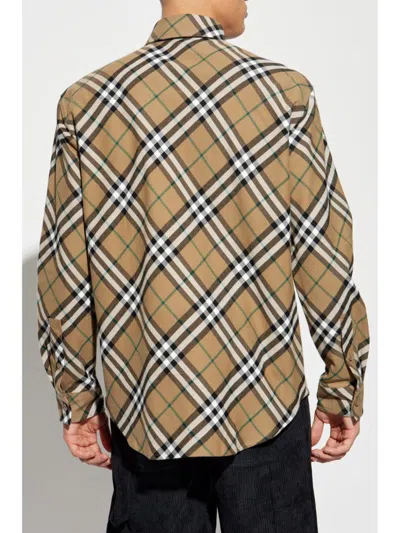 Burberry Check Print Cotton Shirt In Linden Ip Check