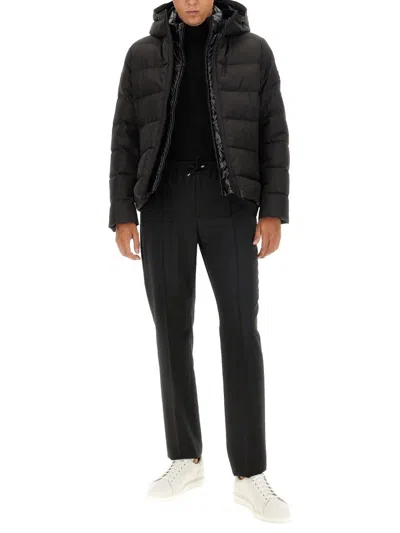 Fay Double Front Down Jacket In Black