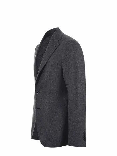 Tagliatore Jacket In Super 110 S Virgin Wool In Grey