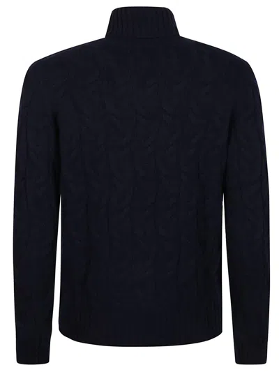 Drumohr Treccia Turtleneck In Blue