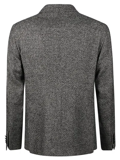 Tagliatore Herringbone Pattern Jacket In Brown
