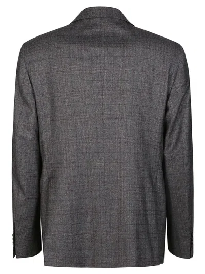 Tagliatore Check-pattern Wool Suit In Black