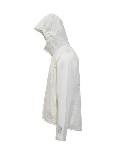 C.p. Company Metropolis Series Hyst Hooded Jacket In White