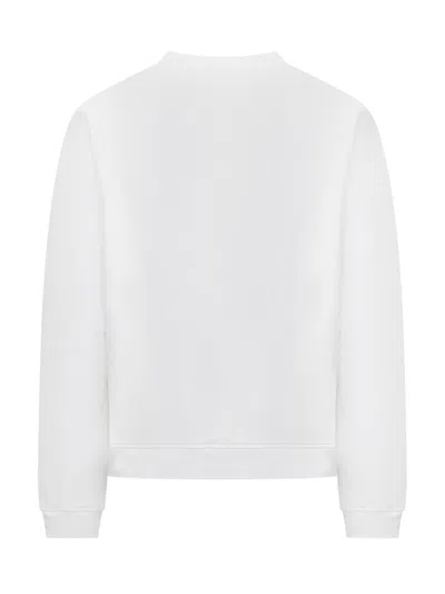 Dsquared2 Long Sleeve T-shirt With Contrasting Icon Print In Cotton Man In White