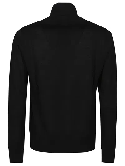 Dsquared2 Virgin Wool Turtleneck Sweater In Black