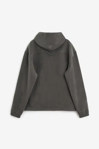 Rier Hooded Fleece Sweatshirt Men In Grey