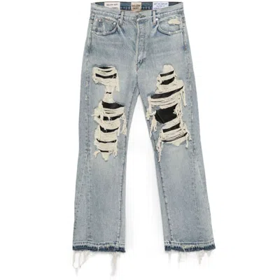 Gallery Dept. Distressed Cornell La Flare Jeans In Blue