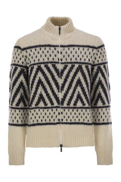 Peserico Men's Alpaca And Cotton Yarn Jersey In Beige
